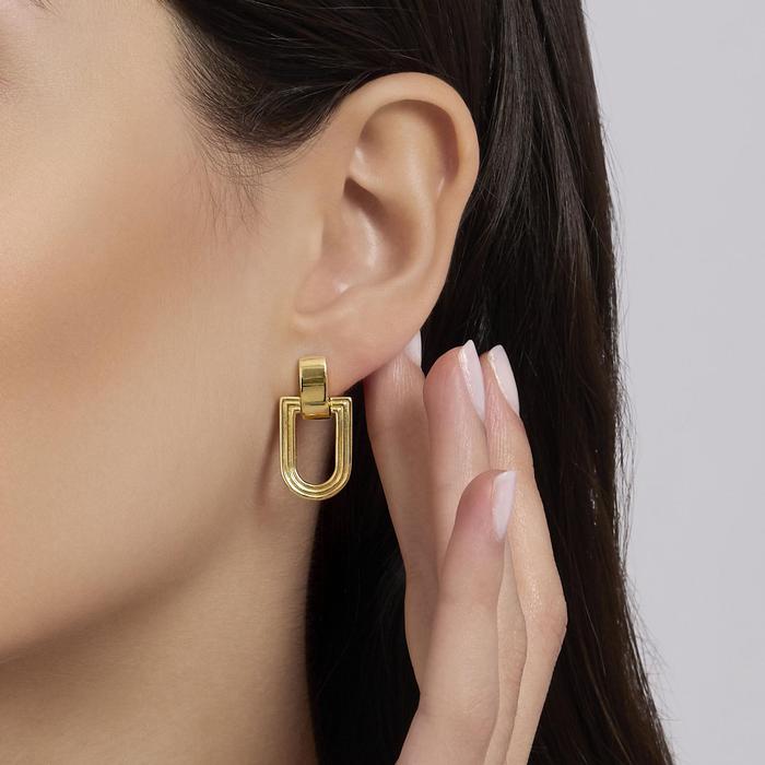 Orecchini in argento dorato ROMA