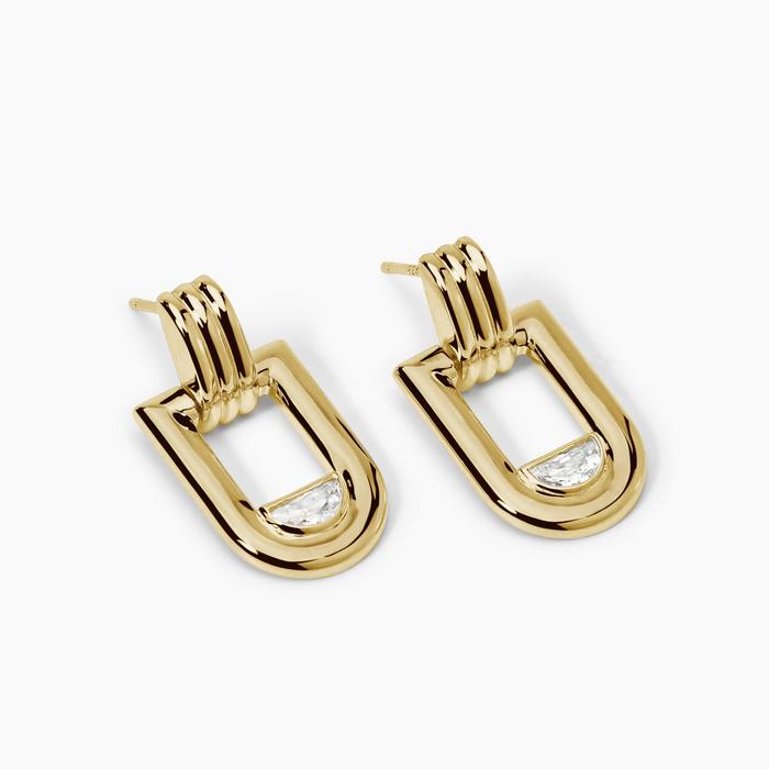 Orecchini in argento dorato ROMA