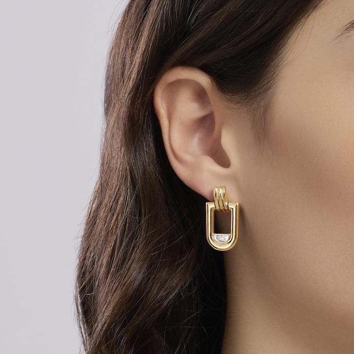 Orecchini in argento dorato ROMA