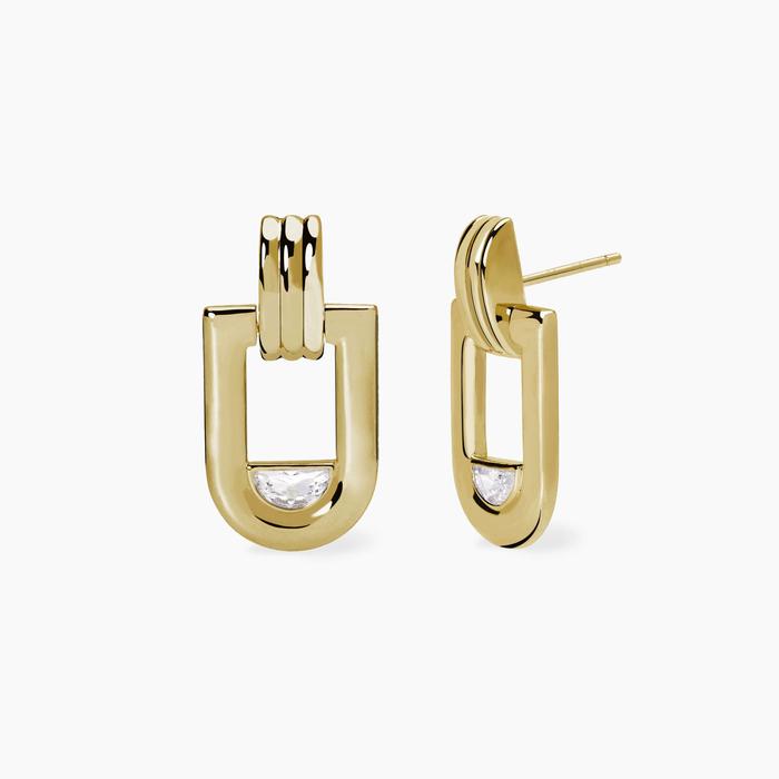 Orecchini in argento dorato ROMA