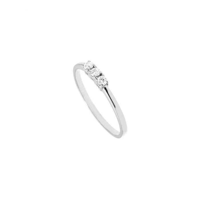 Bague légère en or véritable et zircon