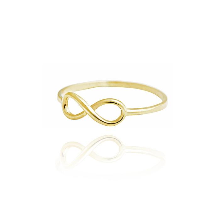 Bague Infini en Or Véritable et Zircons
