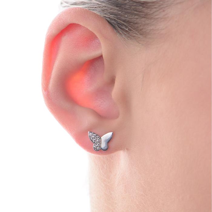 Boucles d'oreilles papillon en or véritable
