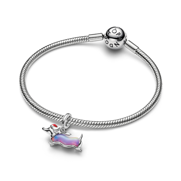 Charm Pendente Bassotto Natalizio