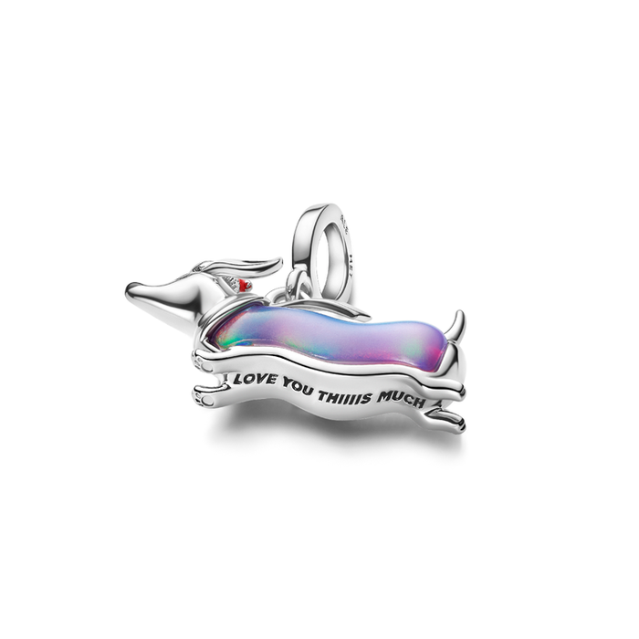 Charm Pendente Bassotto Natalizio