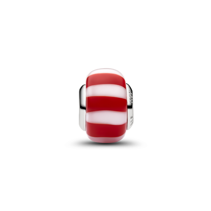 Charm Mini Vetro di Murano Caramella Rossa