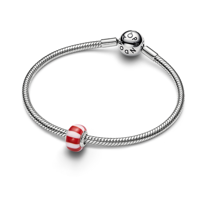 Charm Mini Vetro di Murano Caramella Rossa