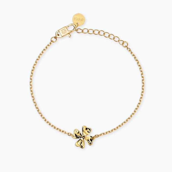 Bracciale dorato con quadrifoglio Style 57