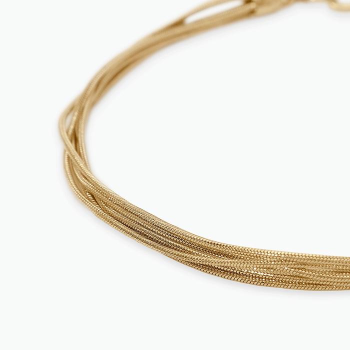 Bracciale multifilo dorato con catena snake Style 59