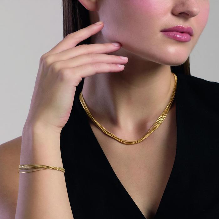 Bracciale multifilo dorato con catena snake Style 59