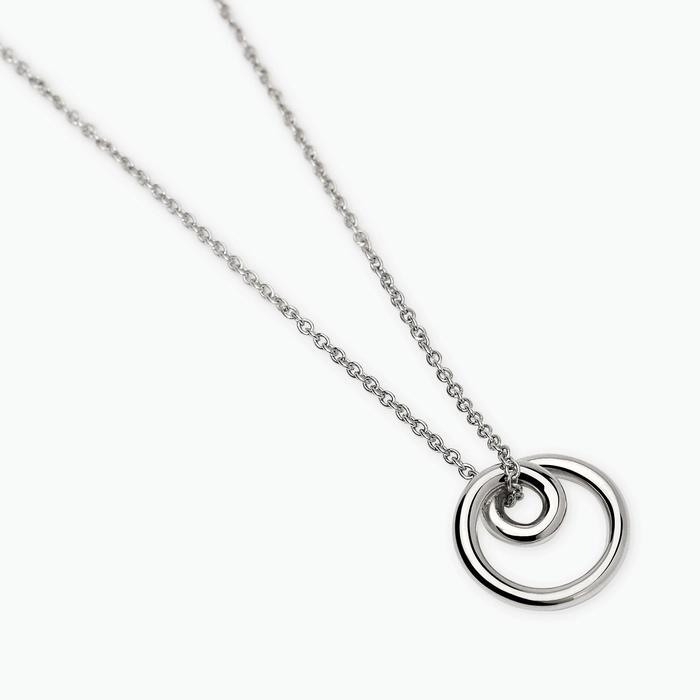 Collana girocollo donna con spirale in acciaio argentato Style 58