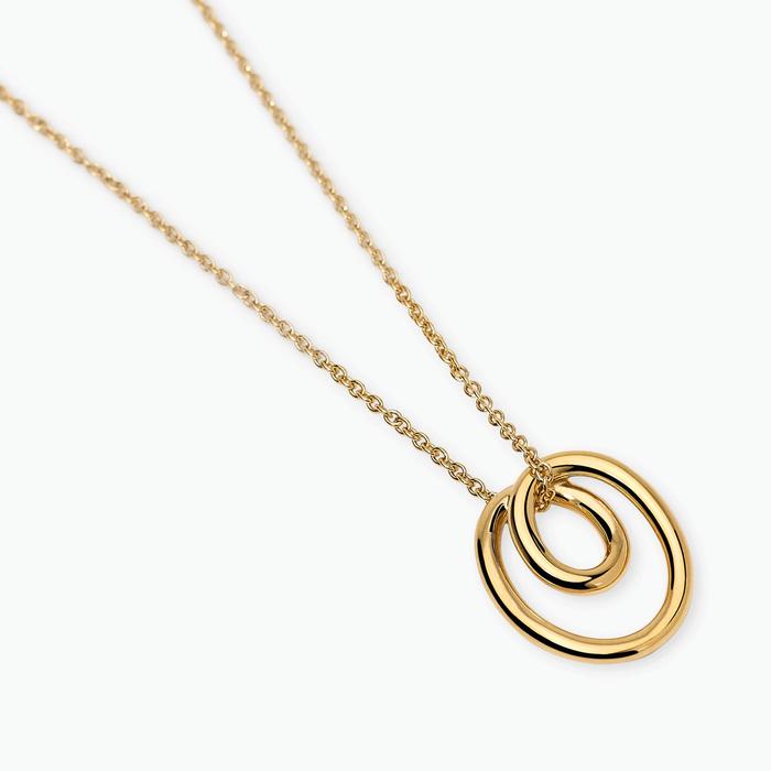 Collana girocollo donna con spirale in acciaio dorato Style 58