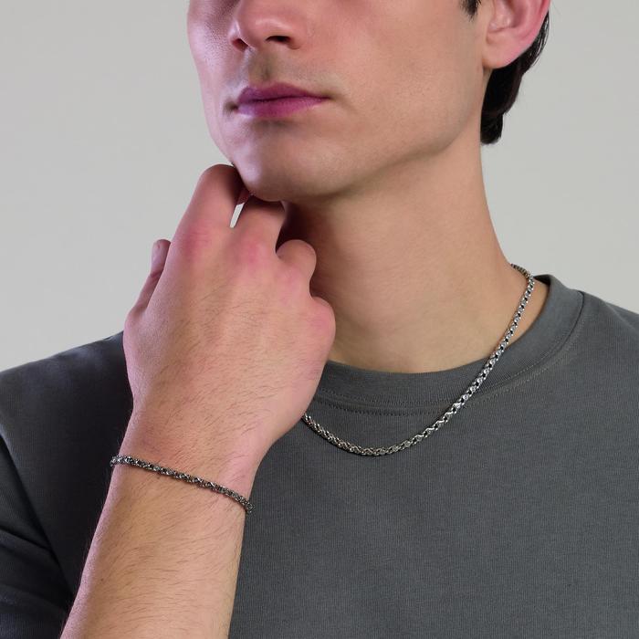 Collana uomo in acciaio con catena fancy Style 35