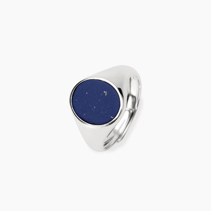 Anello ovale in argento e lapis KINGSTONE