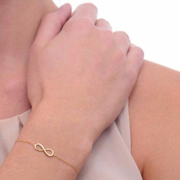 Bracelet infini en or véritable