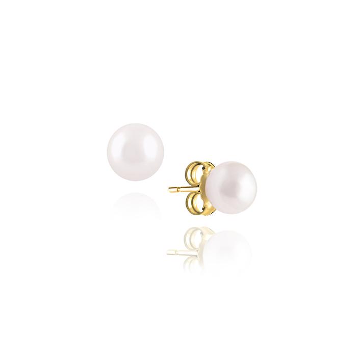 Boucles d'oreilles en or véritable et perles