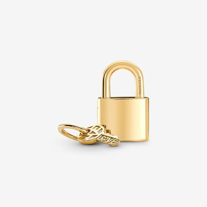 Love Lock and Key Pendant Charm