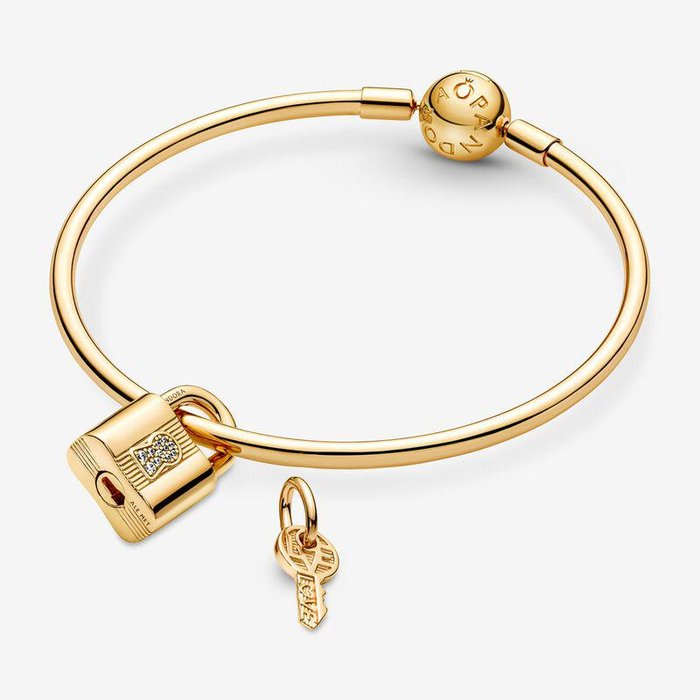 Love Lock and Key Pendant Charm