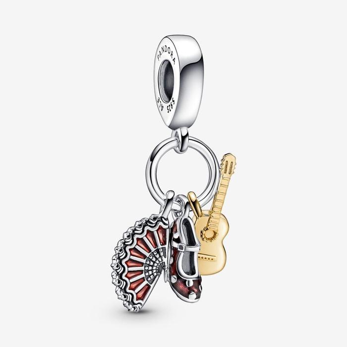Charm Pendant Triptych Flamenco