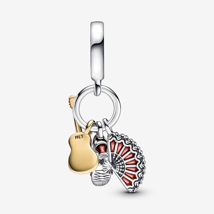 Charm Pendant Triptych Flamenco