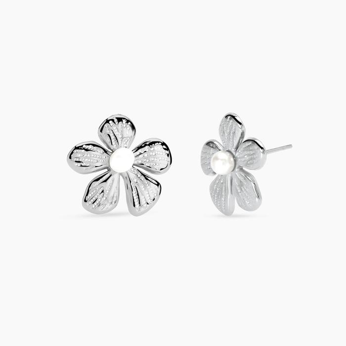 Orecchini fiore con perla conchiglia Style 65