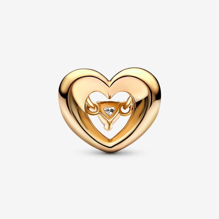Shining Heart Charm with Stone