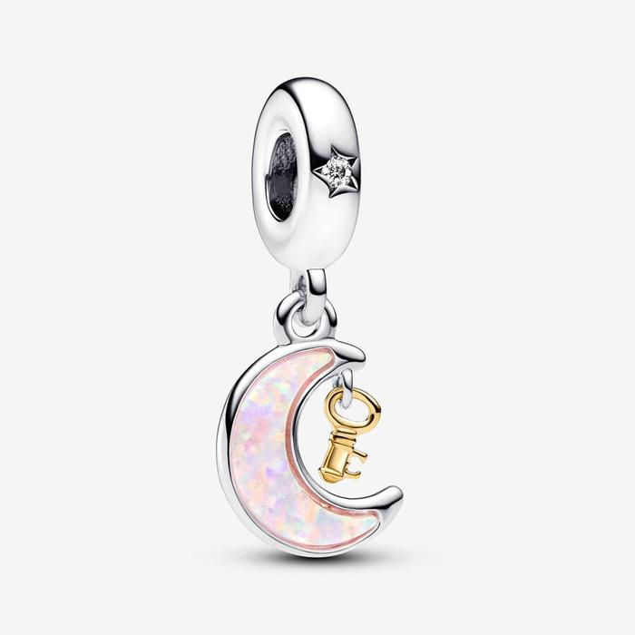 Moon Key Pendant Charm
