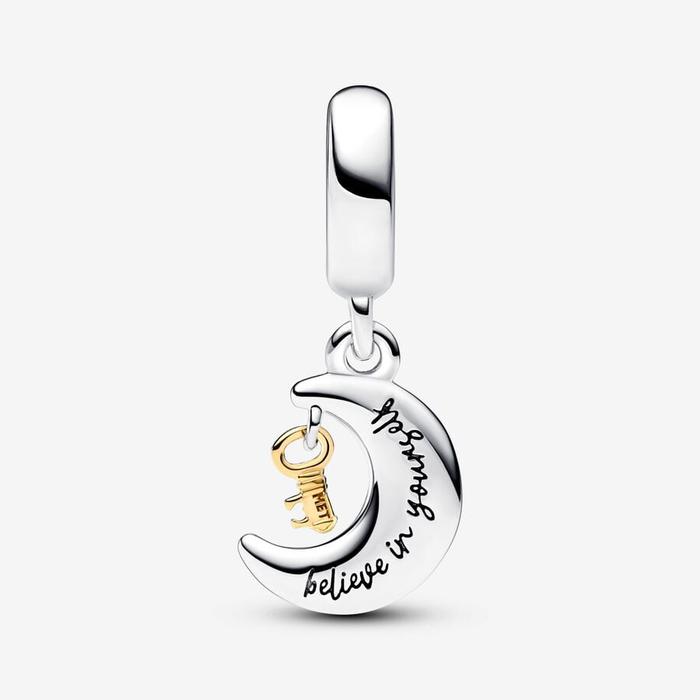Moon Key Pendant Charm