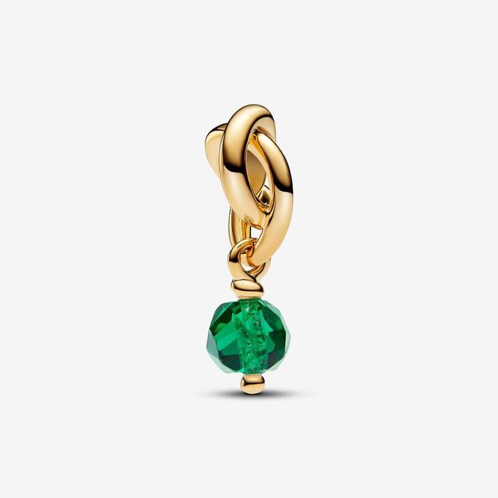 Dark Green Eternal Circle Pendant Charm May