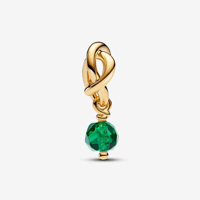 Dark Green Eternal Circle Pendant Charm May