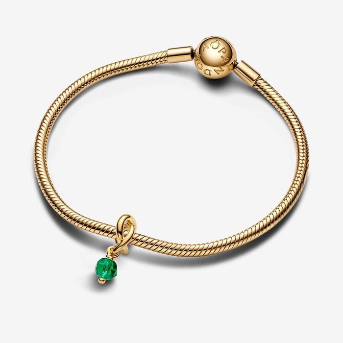 Dark Green Eternal Circle Pendant Charm May