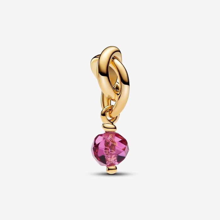 Eternal Circle Pendant Charm Pink October