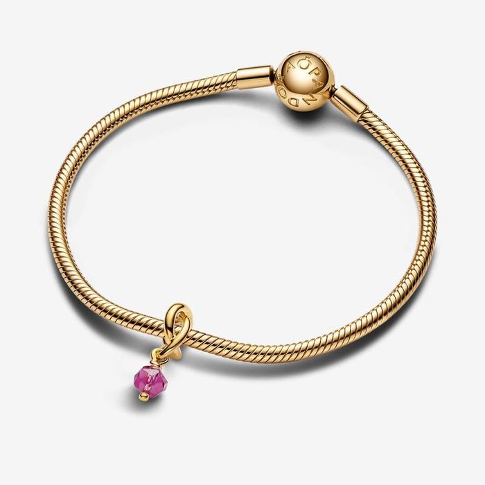 Eternal Circle Pendant Charm Pink October