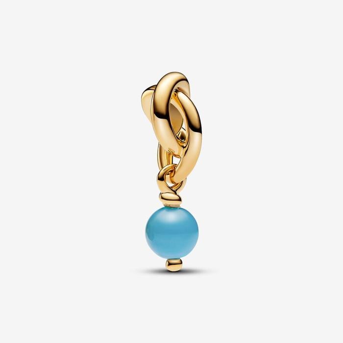Charm Pendant Eternal Circle Turquoise December