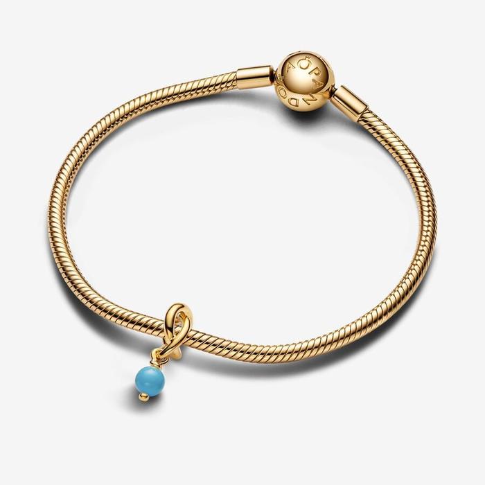 Charm Pendant Eternal Circle Turquoise December