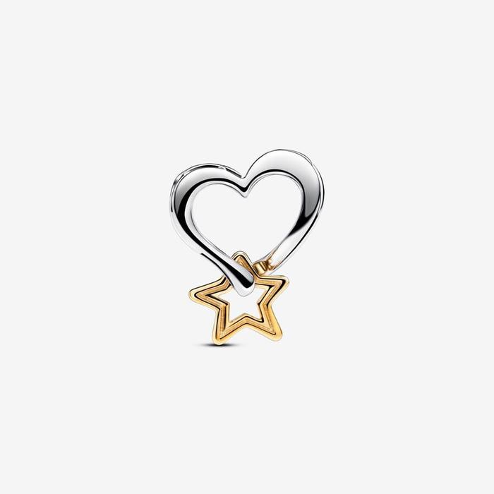 Openwork Heart and Star Charm "My Lucky Star"