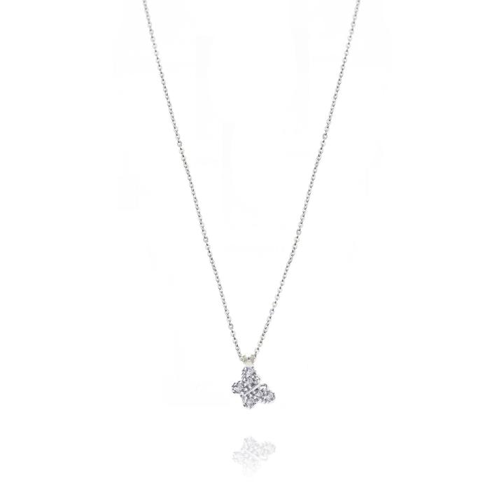 Collana Farfalla d'Oro Vero e Zirconi