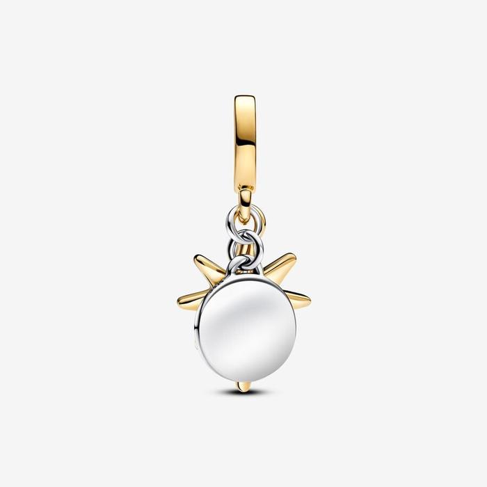 Pendant Charm North Star to be engraved with lab created diamond