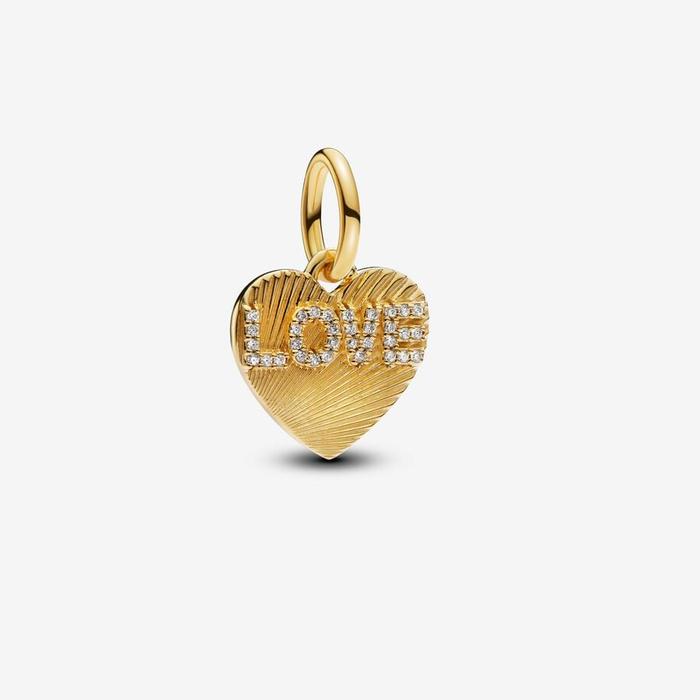 "Love" Heart Pendant Charm to be Engraved