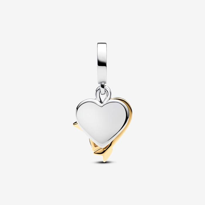Charm Pendente Cuore con Freccia da incidere