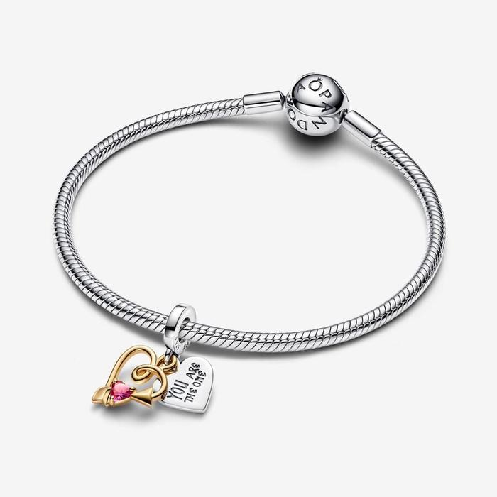 Charm Pendente Cuore con Freccia da incidere