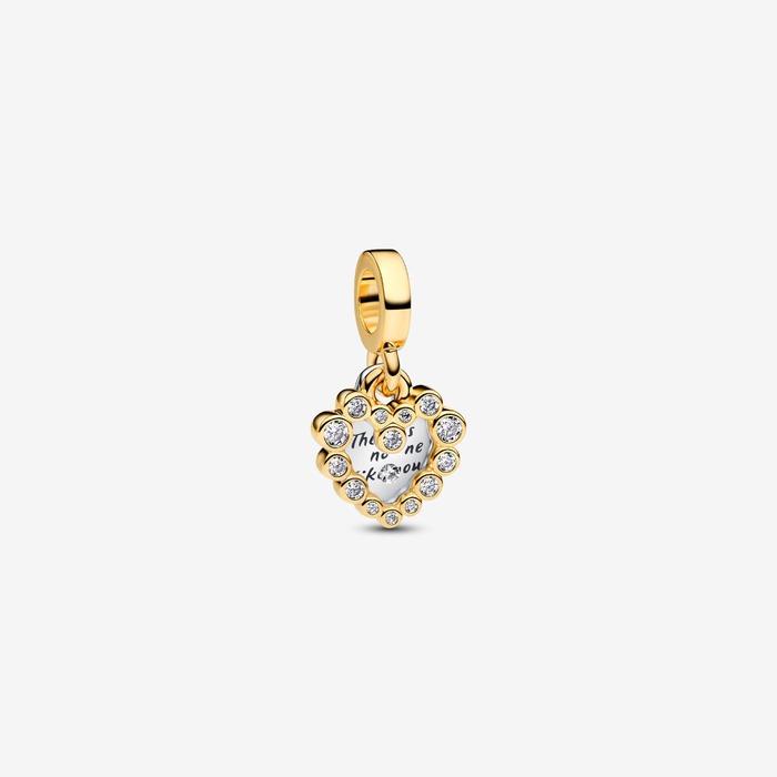 Charm Pendente Doppio Cuore Nessuna come Te