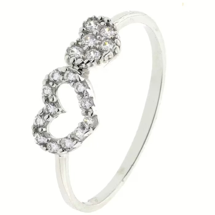 Anello Cuori zirconi