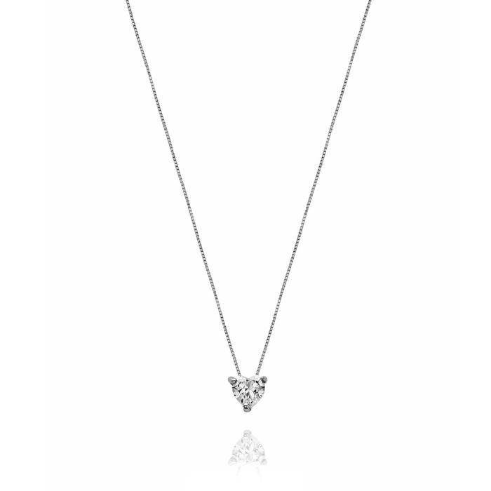 Collana Cuore d'Oro Vero e Zirconi