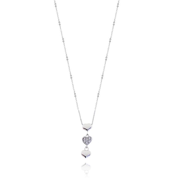 Collana Cuore d'Oro Vero e Zirconi