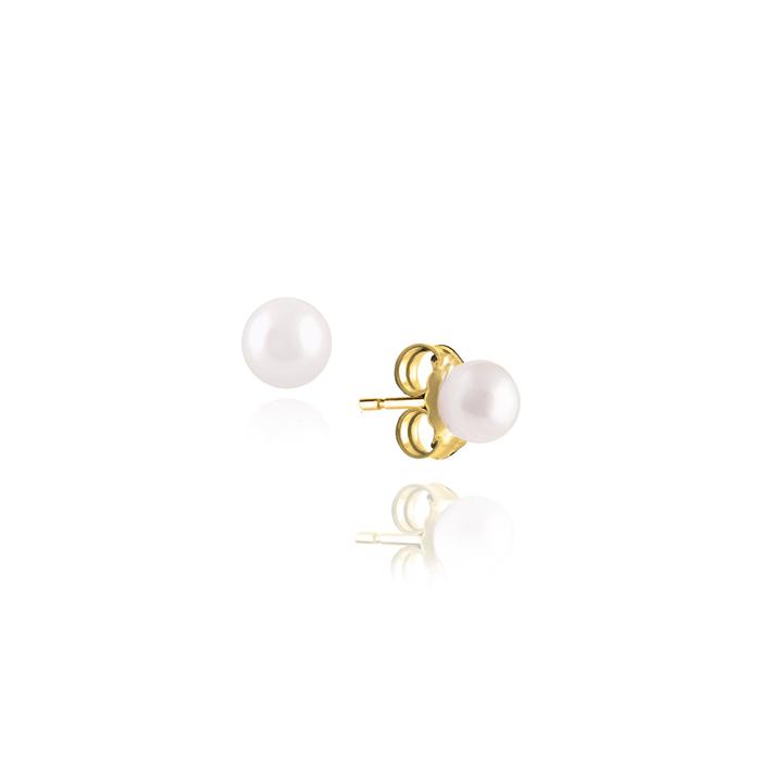 Real Gold Pearl Earrings
