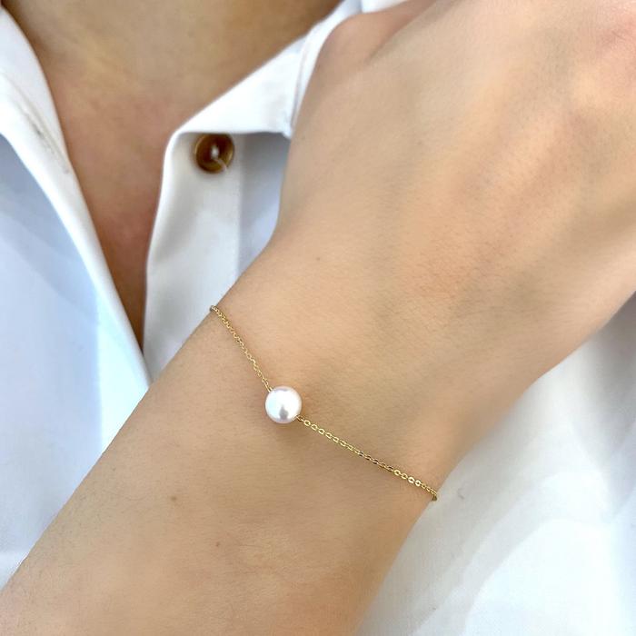 Bracelet en perles d'or véritable