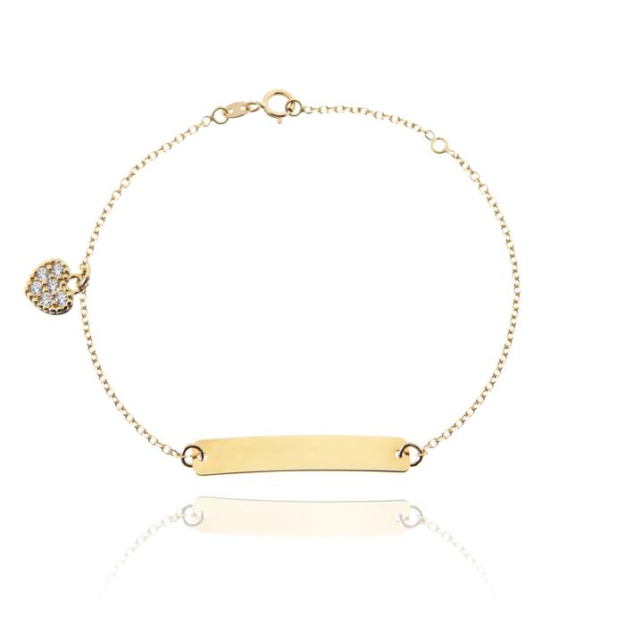 Bracciale Cuore d'Oro Vero e Zirconi