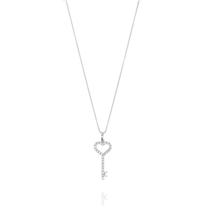 Collana Cuore d'Oro Vero e Zirconi
