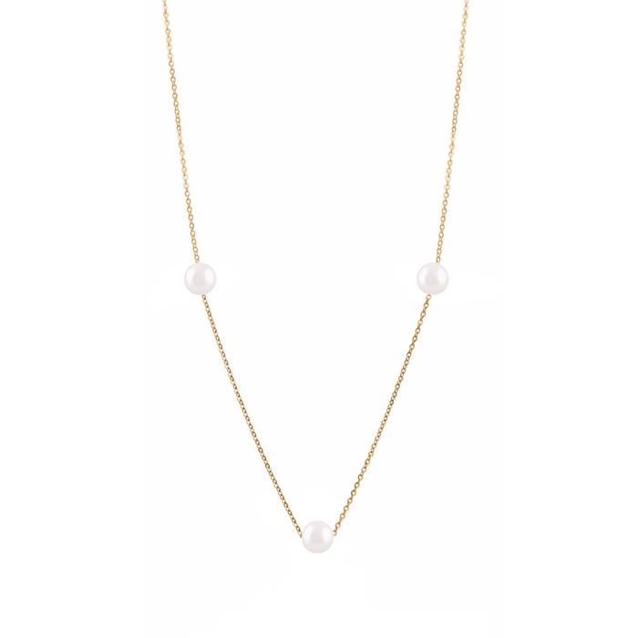 Collier de perles en or véritable